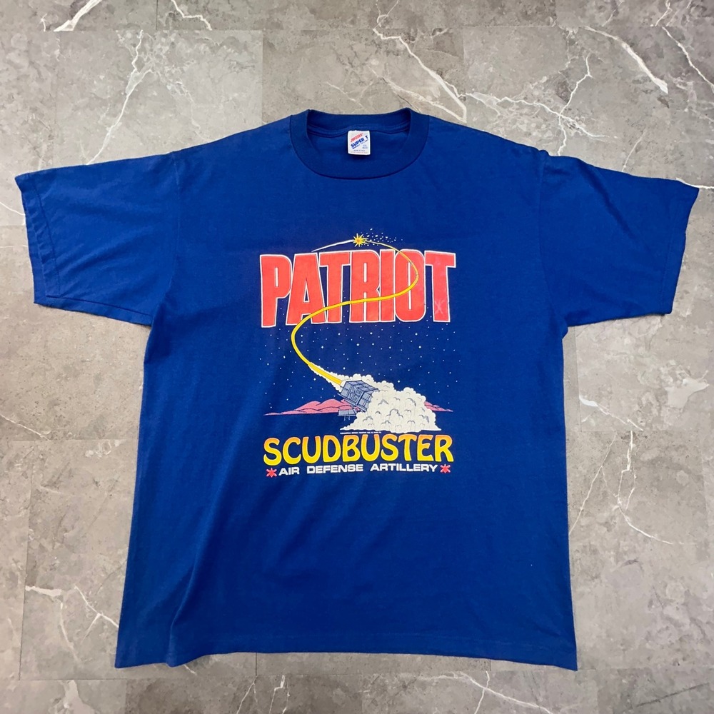 90s Vintage Scudbuster Patriot Missile Graphic Tee Mens 2XL Desert Storm Shirt